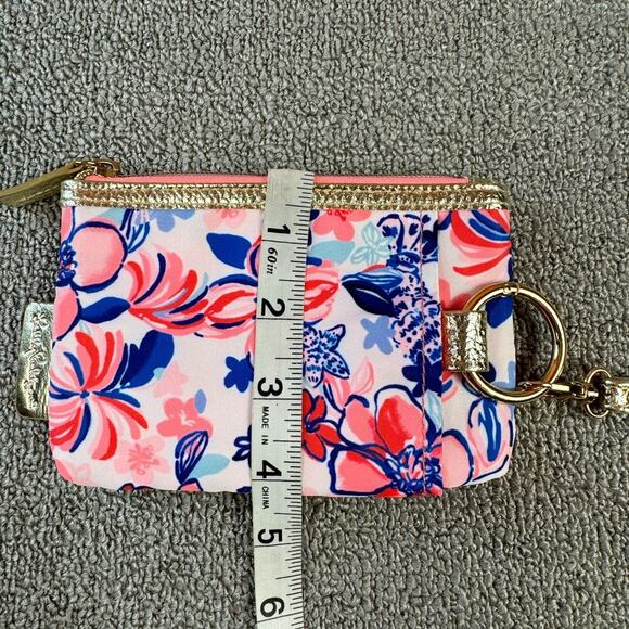 Lilly Pulitzer Wristlet Wallet Party like a Lobster Tropical Floral Coin Purse - Picture 4 of 7